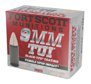 Fort Scott Munitions 9mm 115 grain TUI solid copper ammunition box