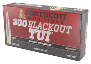 Fort Scott Munitions 300 AAC Blackout 115gr TUI solid copper 20rd box product image