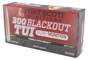 Fort Scott Munitions 300 AAC Blackout 190gr TUI solid copper 20rd box