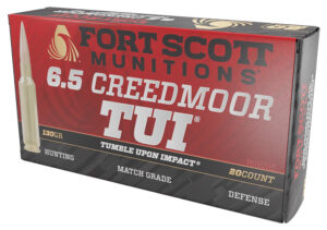 Fort Scott Munitions 6.5 Creedmoor 130gr TUI solid copper 20rd box
