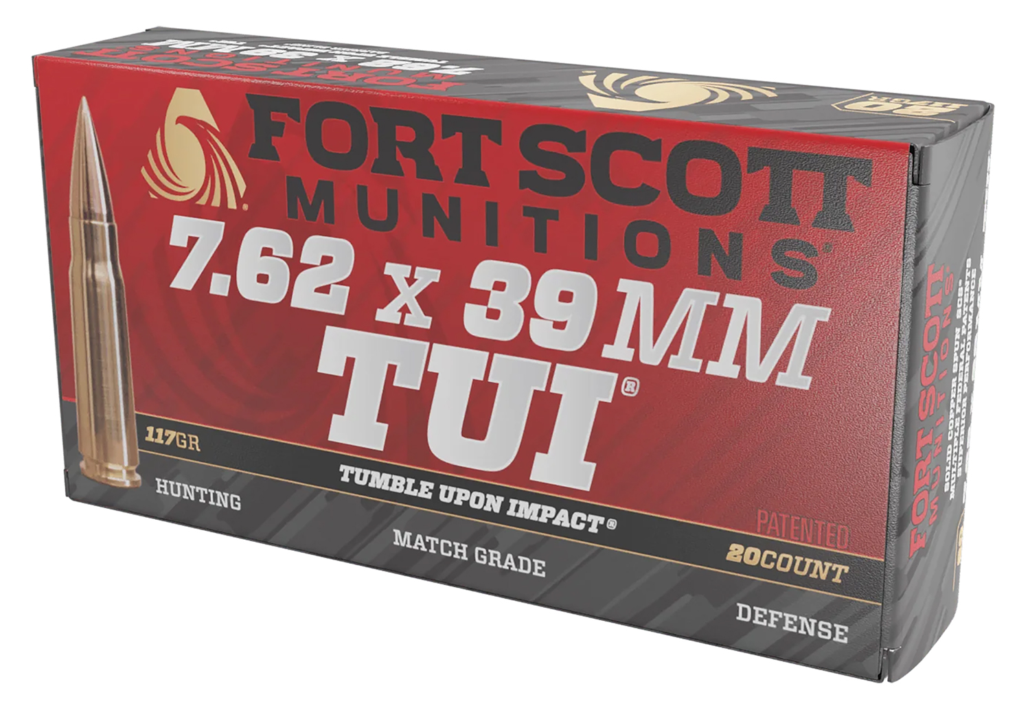Fort Scott Munitions 7.62x39 117gr TUI Solid Copper 20rd - Alexander's