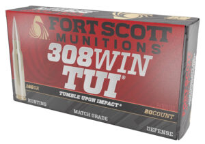 Fort Scott Munitions 308 Win 168gr TUI solid copper ammunition 20rd box