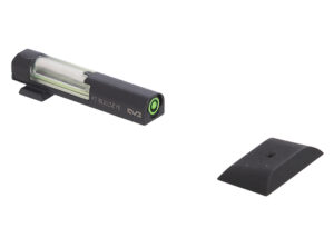 Meprolight FT Bullseye green tritium fiber-optic front sight for S&W M&P Shield, black frame