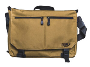 RUKX Gear Conceal Carry Business Bag tan shoulder messenger, 15 x 11 interior