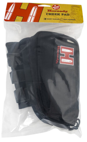 Hornady 99108 Gun Cheek Piece Black Cordura right hand with 5 cartridge loops and zippered pouch