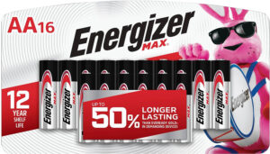 Energizer Max AA 1.5V Alkaline Batteries 16-Pack packaging