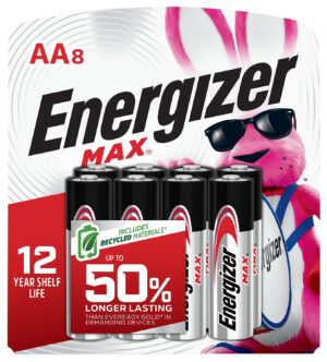 Energizer Max AA alkaline batteries 8-pack 1.5V