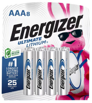 Energizer Ultimate Lithium AAA 1.5V Silver batteries 8-pack