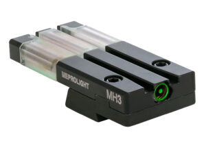Meprolight Fiber-Tritium Bullseye rear sight green tritium fiber optic black aluminum frame for HK VP9