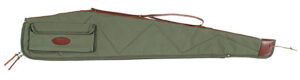 Boyt Harness Signature 48 inch rifle case waxed OD Green canvas with accessory pocket and leather handle