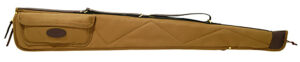 Boyt Harness Signature 52-inch Khaki Canvas Shotgun Case with brass hardware and leather handle