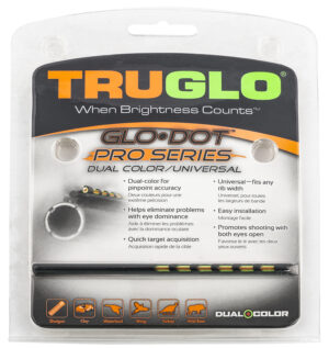 Truglo Glo-Dot Pro Series TG-TG104D shotgun fiber-optic front sight with green and red fibers and black frame