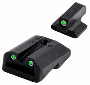 Truglo TGTG231F3W Tritium Pro front and rear night sights, black with green tritium