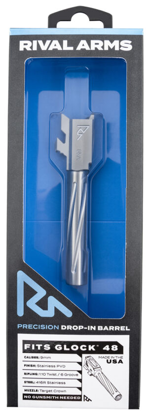 Rival Arms Precision V1 4.17-inch fluted stainless pistol barrel for Glock 48