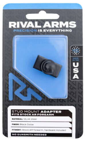 Rival Arms RA-RA92M6B stud mount adapter, 12L14 steel, black oxide finish, for AR stock forearm