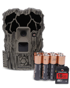 Stealth Cam QS20 No Glo trail camera 20MP 720p gray tree bark camo
