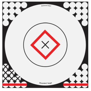 Birchwood Casey Shoot-N-C 17.25 inch white/black red bullseye reactive paper target 5 pack