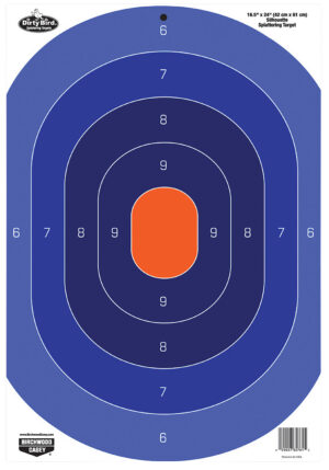 Birchwood Casey Dirty Bird tagboard targets 16.5 x 24 in blue/orange 3-pack