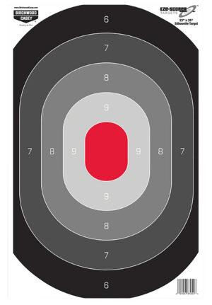 Birchwood Casey Eze-Scorer oval silhouette paper target 23 x 35 inches 100 pack