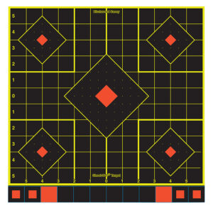 Birchwood Casey Shoot-N-C 12-inch Sight-In Targets 100 Pack with chartreuse impact rings