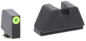 AmeriGlo GL681 2XL tall green tritium front and flat black rear sight set for Glock