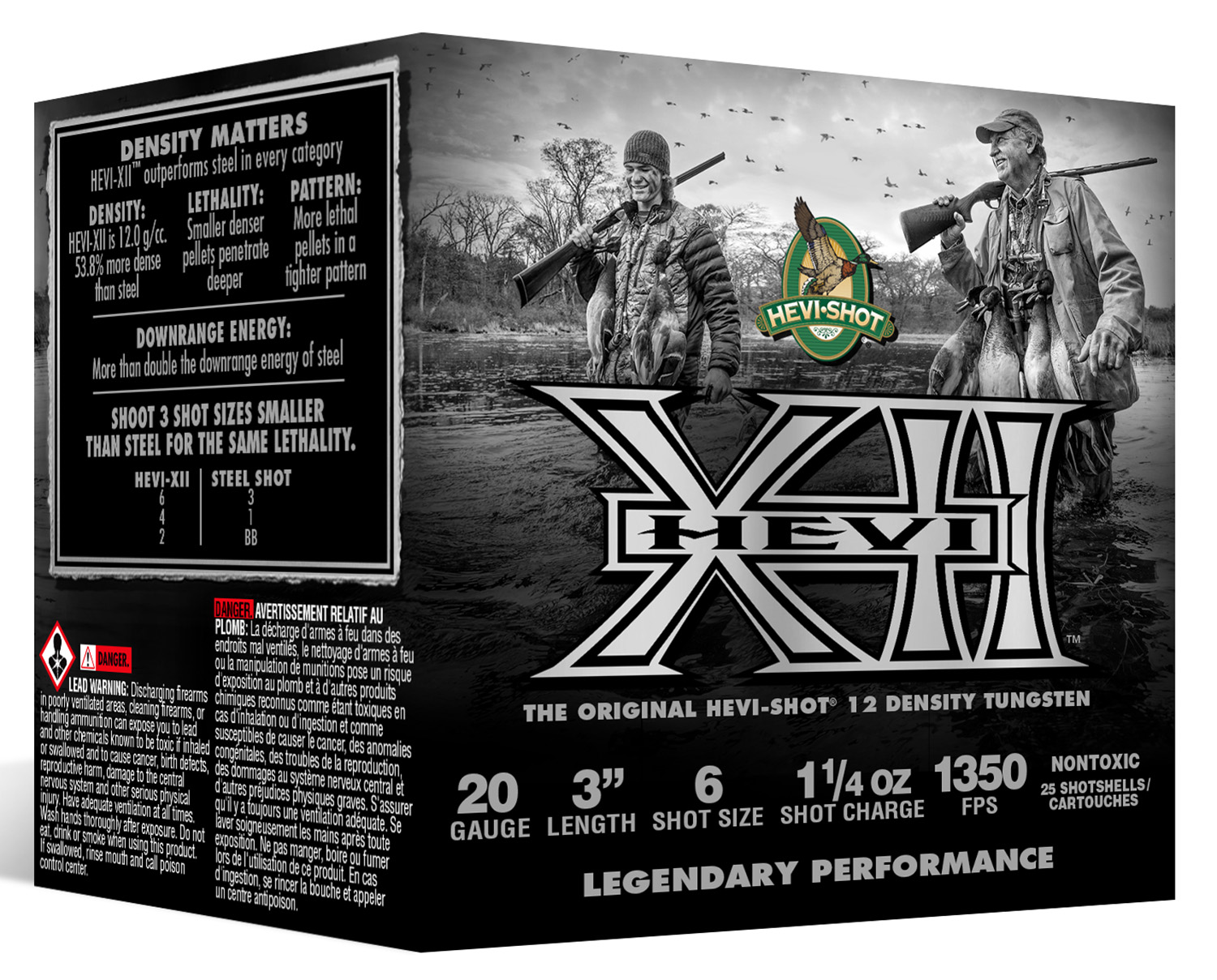 HEVI-SHOT HEVI-XII 20ga 3in 1-1/4 oz #6 25rd Box - Alexander's