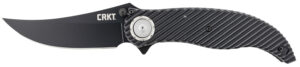 Columbia River CRKT 2640 Clever Girl folding knife with 4.10-inch black D2 blade and black G10 handle