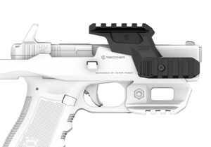 Recover Innovations UR2001 brace upper rail in black, MIL-STD-1913 Picatinny