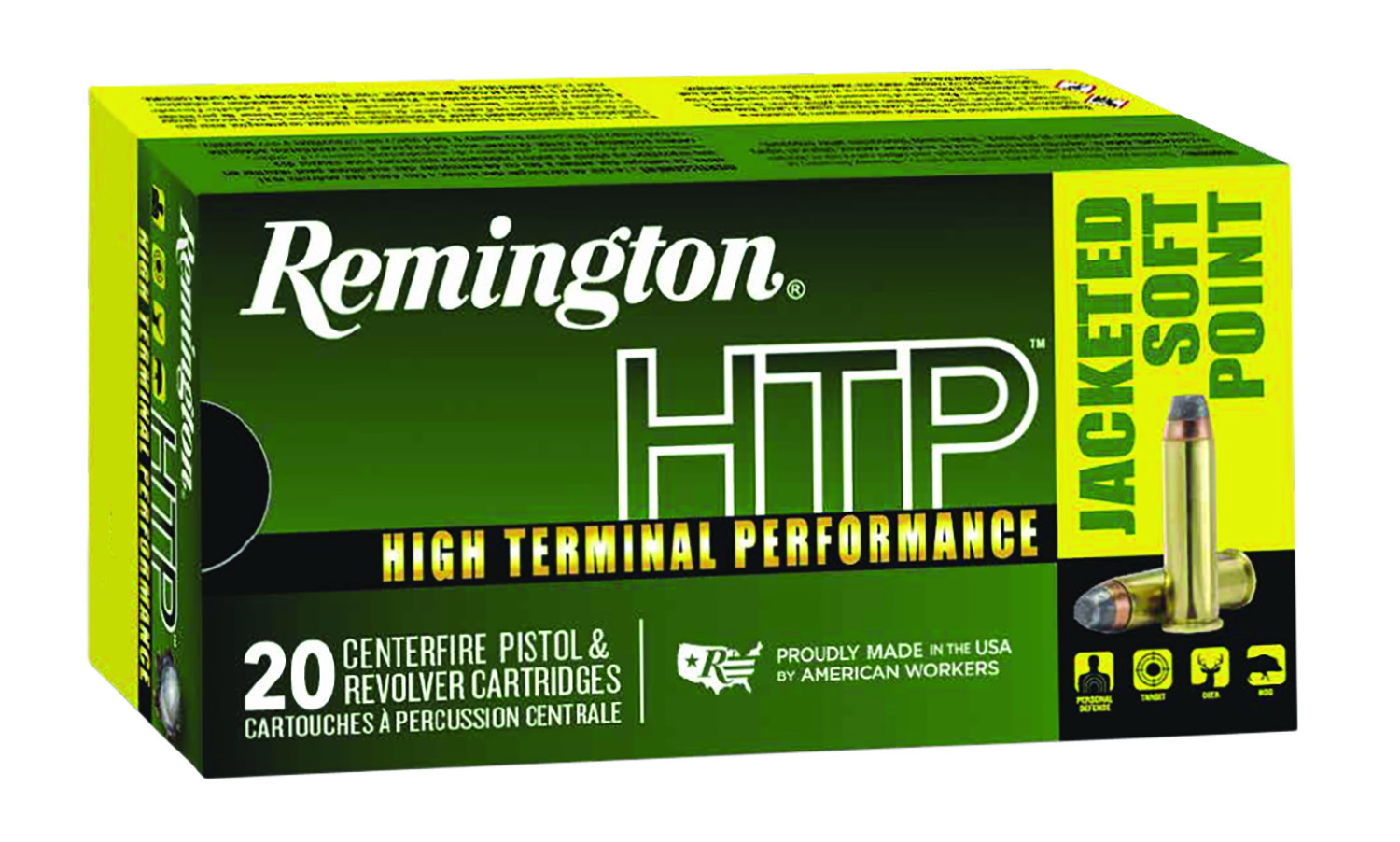 Remington HTP .41 Remington Magnum 210gr ammunition 20-round box