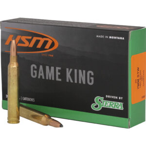 HSM GameKing 7mm STW 160 gr Sierra Spitzer Boat Tail ammunition 20 round box