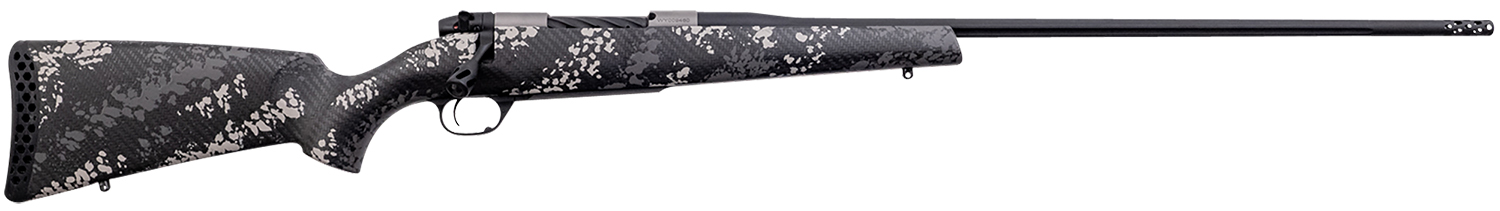 Weatherby Mark V Backcountry 2.0 Ti rifle in 6.5x300 Weatherby Mag with Peak 44 Blacktooth stock