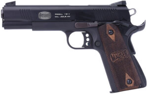 BLG Mauser 1911 .22 LR 5 in Walnut Grips Black Finish Serrated Slide