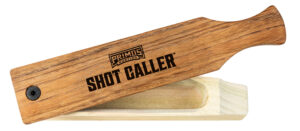 Primos Shot Caller Box Turkey Call in natural wood finish