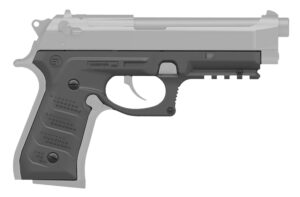 Recover Innovations BC2-04 Grip and Rail System gray polymer Picatinny for Beretta 92 M9