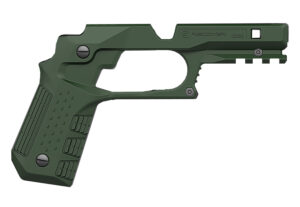 Recover Innovations CC3C-03 green polymer grip and Picatinny rail system for Compact 1911
