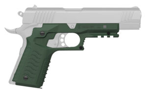 Recover Innovations CC3H03 OD Green polymer grip with integrated Picatinny rail for standard 1911 frame