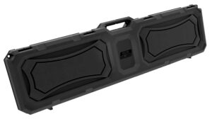 MTM Double Scoped Rifle Case 51 in Black holds two scoped rifles, high-impact plastic
