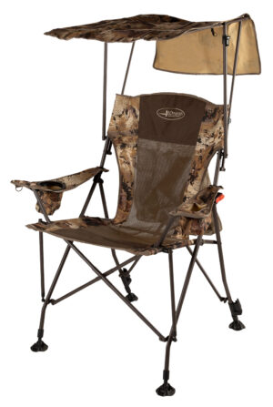 MOmarsh Tactical Dove Chair in Optifade Marsh with adjustable canopy and storage