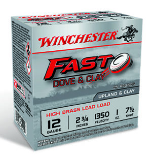 Winchester Fast Dove & Clay 12 gauge shotshells 2-3/4" 1 oz #7.5 25 count box