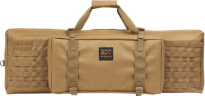 Bulldog BDT3038T tan 38-inch tactical rifle case with MOLLE and accessory pocket