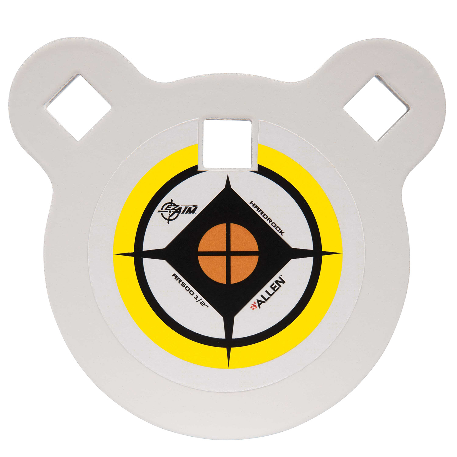 EZ-Aim Hardrock 4-inch AR500 steel gong target, 1/2-inch thick, white powdercoat