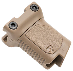 Strike Industries angled vertical grip short FDE polymer with cable management for M-LOK