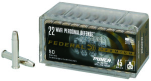 Federal Premium Punch .22 WMR 45gr JHP ammunition 50-round box