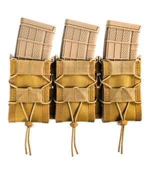 High Speed Gear TACO Shingle Triple Mag Pouch, Coyote Brown, 3-compartment MOLLE nylon
