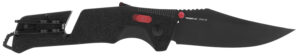 SOG Trident AT folding knife black handle with red accents and Cryo D2 blade