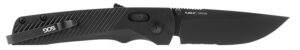 SOG Flash AT folding knife 3.45-inch Cryo D2 blade Blackout GRN handle