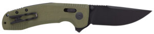 S.O.G SOG-TAC XR folding knife with OD green G10 handle and Cryo D2 blade