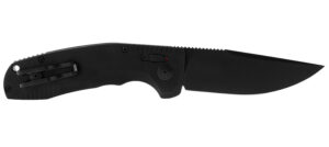 SOG SOG-TAC AU automatic folding knife with 3.43-inch Cryo D2 blade and black micro-textured handle