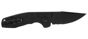 S.O.G SOG-TAC Auto Compact 2.94in Cryo D2 blade black TiNi folding knife with pocket clip