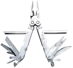 SOG PowerLock 18-tool multi-tool polished 420 stainless steel with nylon sheath